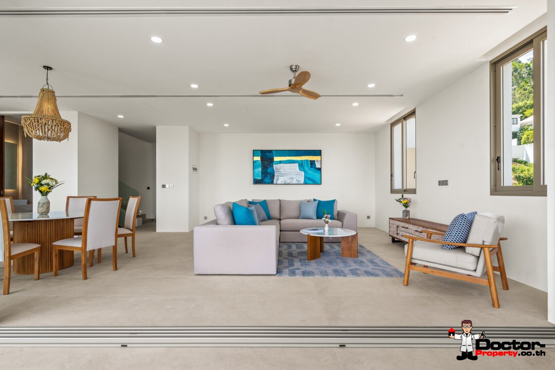 Luxury 4 Bedroom Pool Villa with Sea View in Bang Por, Koh Samui – For Sale